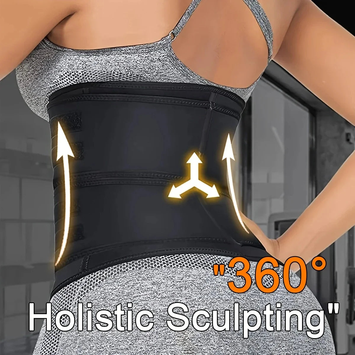 SculptAura™ Zipper Waist Trainer Belt – Black Shapewear