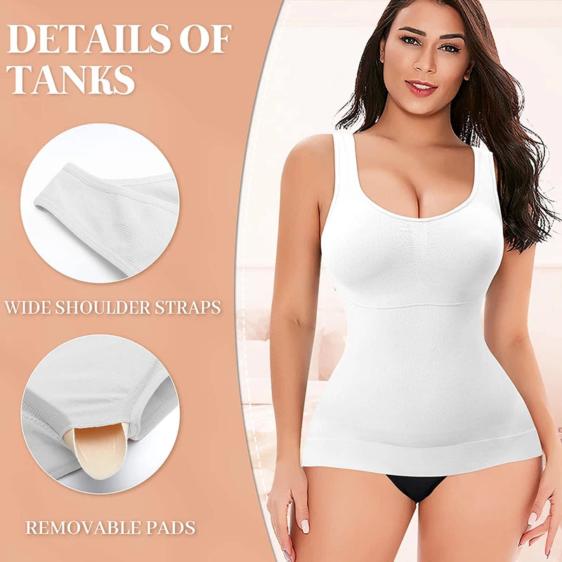 SculptAura™ Sculpting Tank Top — Built-In Bra & Tummy Smoothing