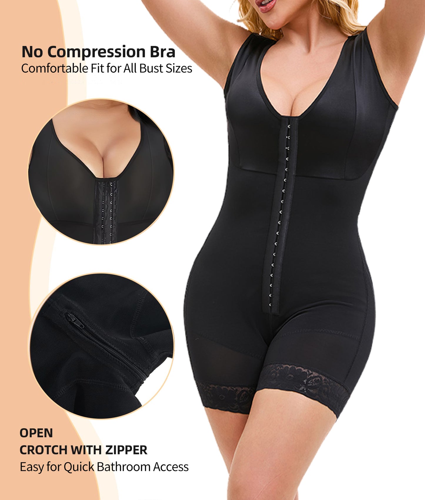SculptAura™ Full-back Hourglass Shaper – Snached Waist & Butt Lift Faja