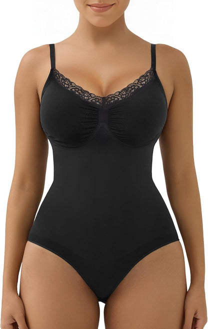 SculptAura™ Seamless Shapewear Bodysuit – Tummy Control Body Shaper