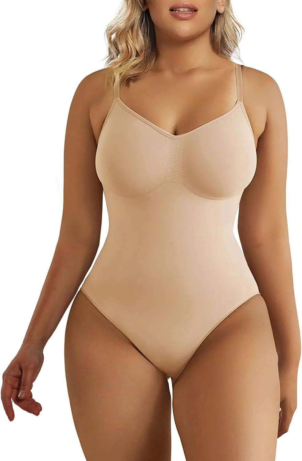 SculptAura™ Seamless Shapewear Bodysuit – Tummy Control Body Shaper