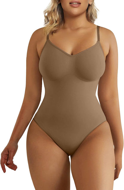 SculptAura™ Seamless Shapewear Bodysuit – Tummy Control Body Shaper