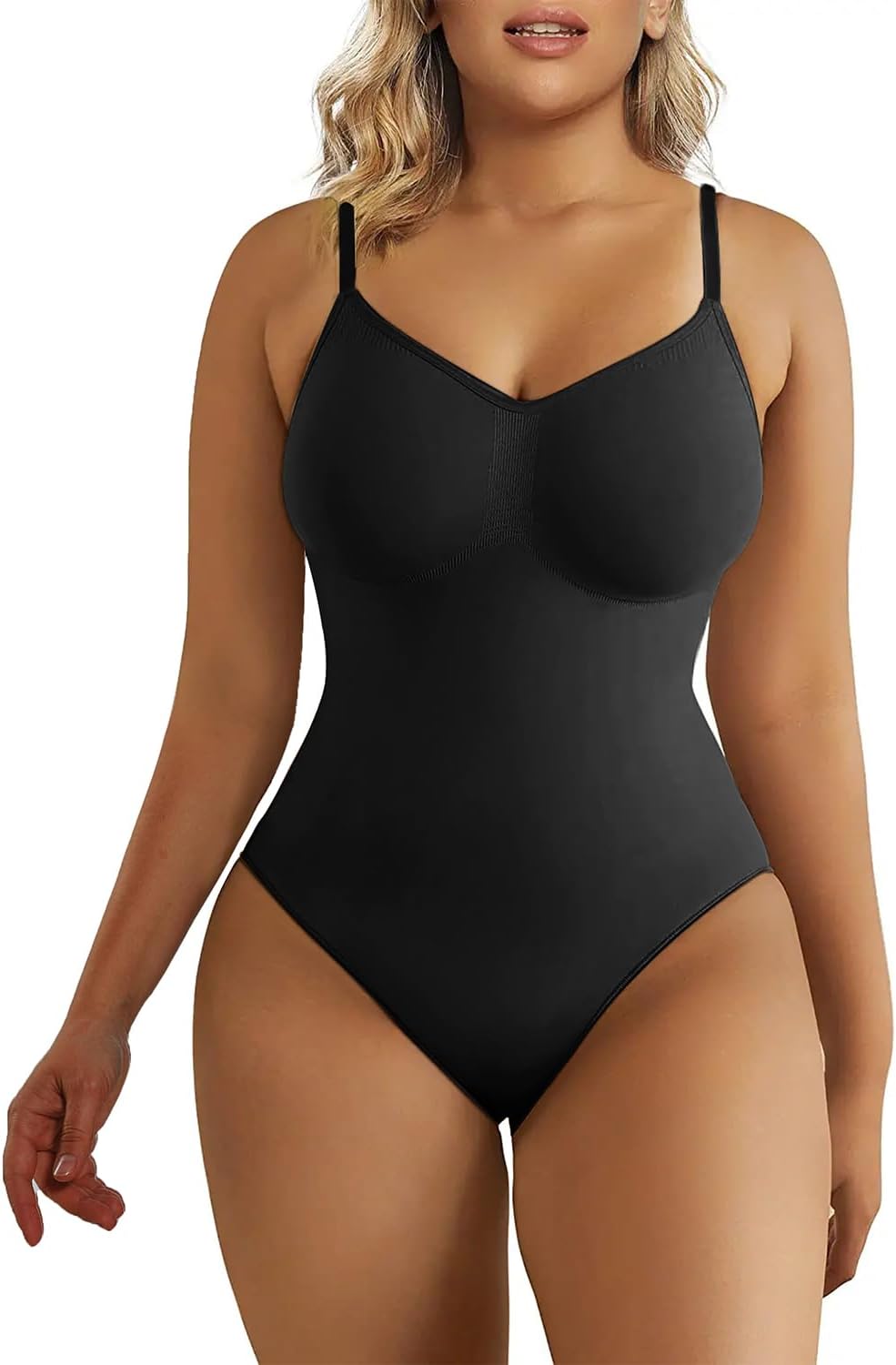 SculptAura™ Seamless Shapewear Bodysuit – Tummy Control Body Shaper