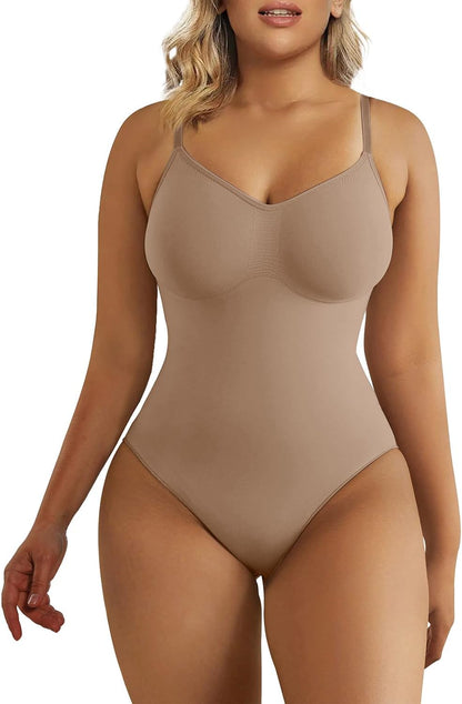SculptAura™ Seamless Shapewear Bodysuit – Tummy Control Body Shaper