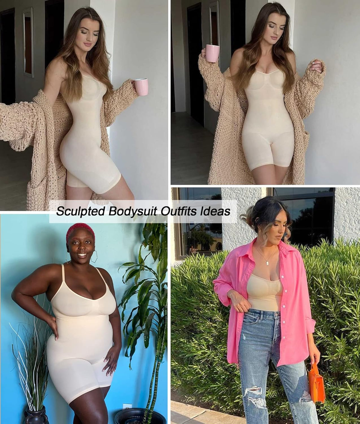 SculptAura™ Seamless Shapewear Bodysuit – Tummy Control Body Shaper