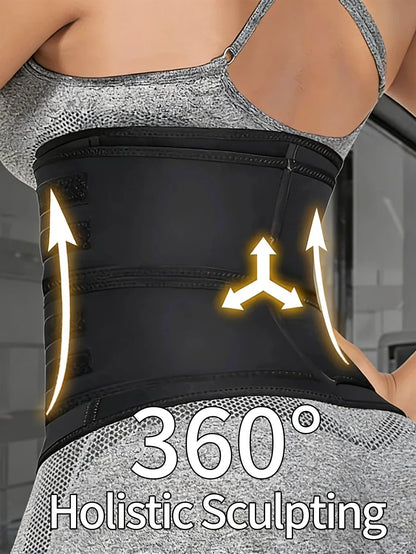 SculptAura™ Zipper Waist Trainer Belt – Black Shapewear