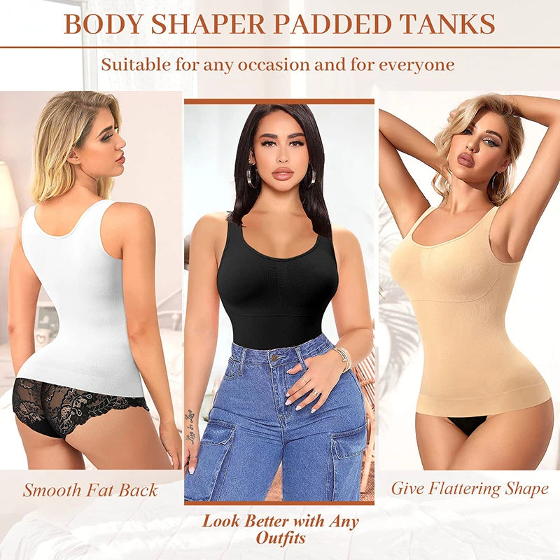 SculptAura™ Sculpting Tank Top — Built-In Bra & Tummy Smoothing