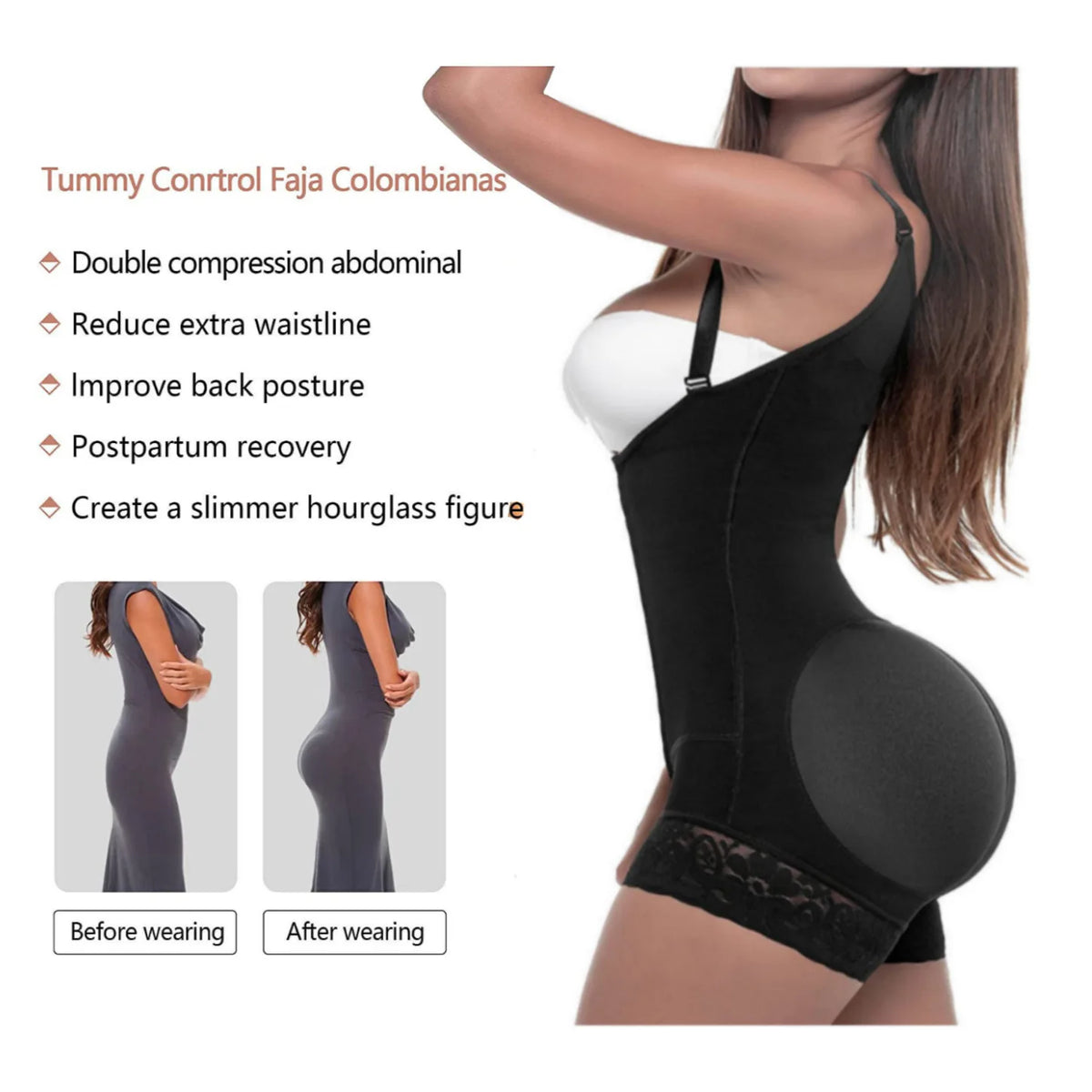 SculptAura Tummy Control Shapewear Bodysuit