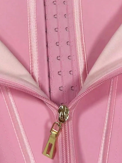 Latex Waist Trainer Corset Zipper