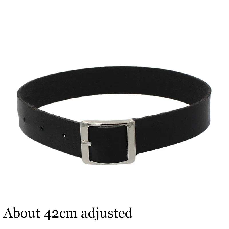 Gothic Bat Heart Lock Punk Choker | Black Leather Collar Necklace