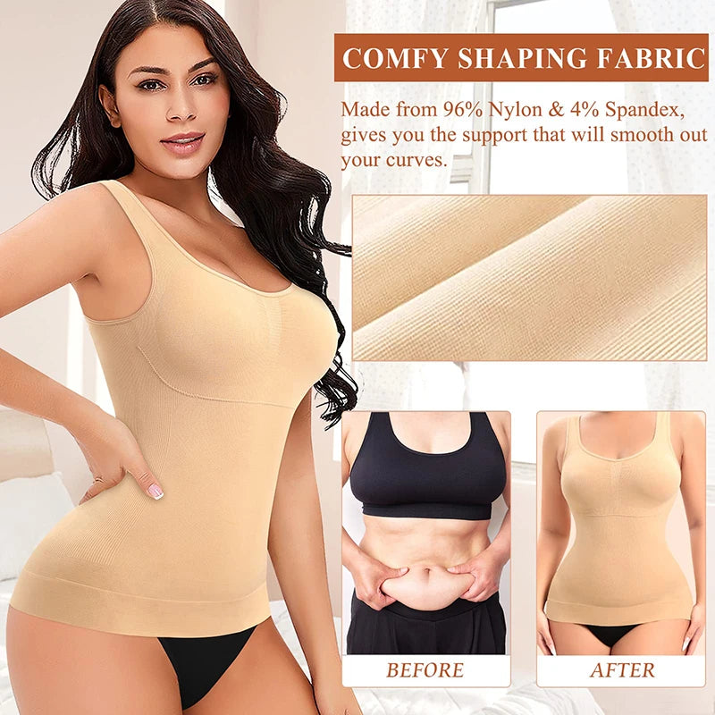 SculptAura™ Sculpting Tank Top — Built-In Bra & Tummy Smoothing